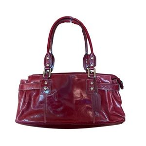 Small Leather Handbag - Red